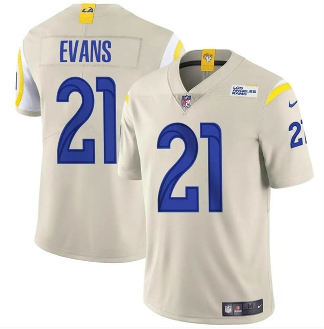 Men's Los Angeles Rams #21 Zach Evans Bone 2024 Vapor Untouchable Football Stitched Jersey